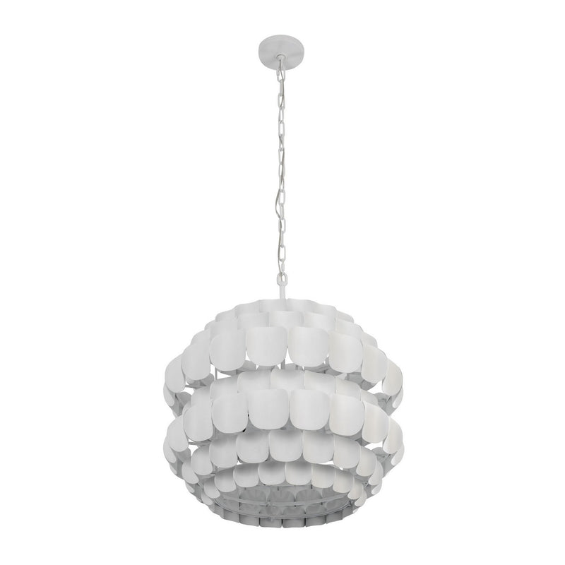 Six Light Pendant<br /><span style="color:#4AB0CE;">Entrega: 4-10 dias en USA</span><br /><span style="color:#4AB0CE;font-size:60%;">PREGUNTE POR ENTREGA EN PANAMA</span><br />Collection: Swoon<br />Finish: Matte White