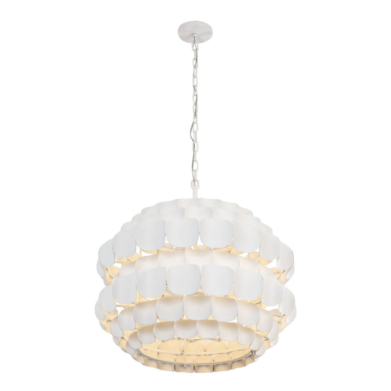 Six Light Pendant<br /><span style="color:#4AB0CE;">Entrega: 4-10 dias en USA</span><br /><span style="color:#4AB0CE;font-size:60%;">PREGUNTE POR ENTREGA EN PANAMA</span><br />Collection: Swoon<br />Finish: Matte White