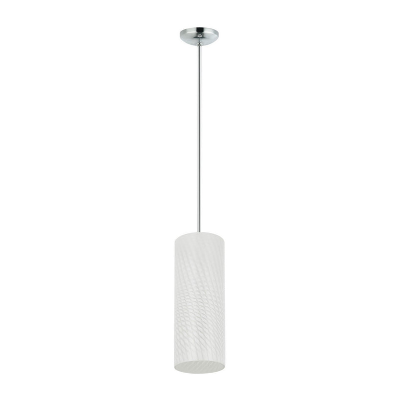 One Light Mini Pendant<br /><span style="color:#4AB0CE;">Entrega: 4-10 dias en USA</span><br /><span style="color:#4AB0CE;font-size:60%;">PREGUNTE POR ENTREGA EN PANAMA</span><br />Collection: Swirled<br />Finish: Chrome