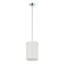 One Light Pendant<br /><span style="color:#4AB0CE;">Entrega: 4-10 dias en USA</span><br /><span style="color:#4AB0CE;font-size:60%;">PREGUNTE POR ENTREGA EN PANAMA</span><br />Collection: Swirled<br />Finish: Chrome