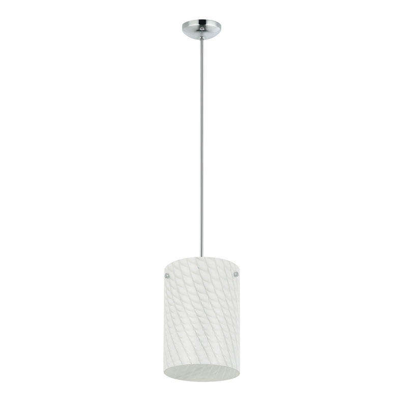 One Light Pendant<br /><span style="color:#4AB0CE;">Entrega: 4-10 dias en USA</span><br /><span style="color:#4AB0CE;font-size:60%;">PREGUNTE POR ENTREGA EN PANAMA</span><br />Collection: Swirled<br />Finish: Chrome