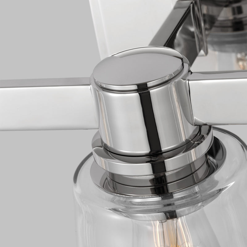 Three Light Bath Vanity<br /><span style="color:#4AB0CE;">Entrega: 4-10 dias en USA</span><br /><span style="color:#4AB0CE;font-size:60%;">PREGUNTE POR ENTREGA EN PANAMA</span><br />Collection: Alessa<br />Finish: Polished Nickel