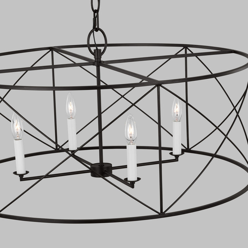 Visual Comfort Studio - CC1624AI - Four Light Chandelier - Beatrix - Aged Iron