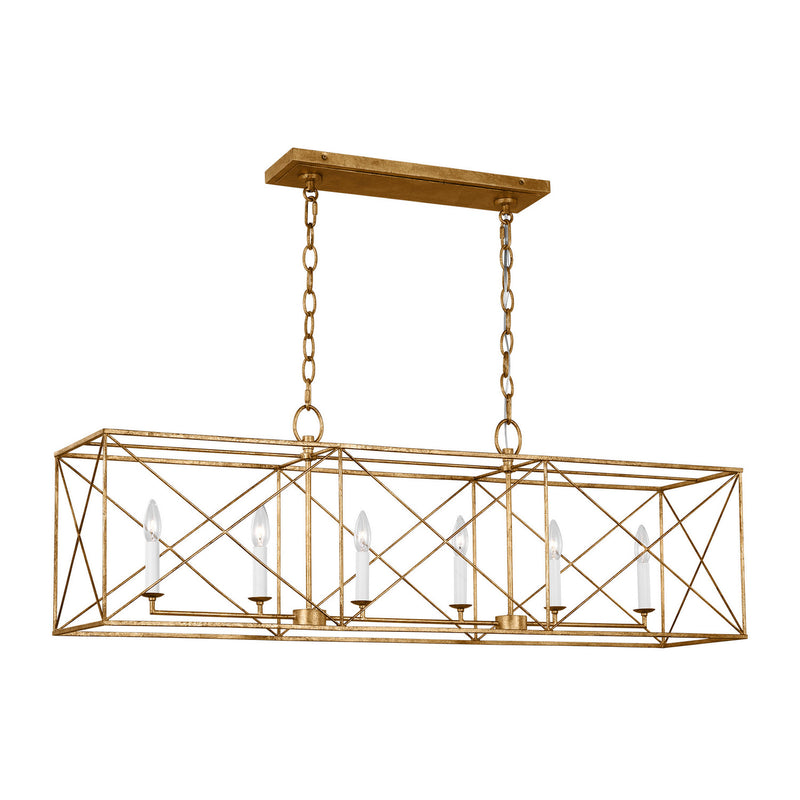 Six Light Chandelier<br /><span style="color:#4AB0CE;">Entrega: 4-10 dias en USA</span><br /><span style="color:#4AB0CE;font-size:60%;">PREGUNTE POR ENTREGA EN PANAMA</span><br />Collection: Beatrix<br />Finish: Antique Gild