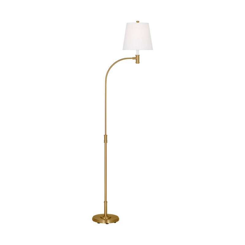 One Light Floor Lamp<br /><span style="color:#4AB0CE;">Entrega: 4-10 dias en USA</span><br /><span style="color:#4AB0CE;font-size:60%;">PREGUNTE POR ENTREGA EN PANAMA</span><br />Collection: Belmont<br />Finish: Burnished Brass