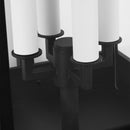 Four Light Outdoor Wall Sconce<br /><span style="color:#4AB0CE;">Entrega: 4-10 dias en USA</span><br /><span style="color:#4AB0CE;font-size:60%;">PREGUNTE POR ENTREGA EN PANAMA</span><br />Collection: Cupertino<br />Finish: Textured Black