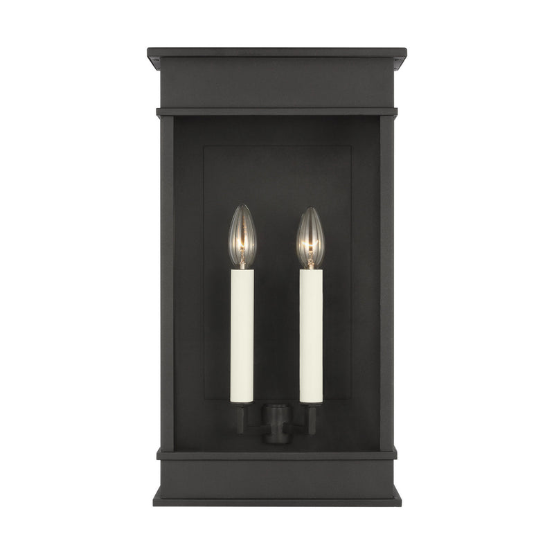 Two Light Outdoor Wall Sconce<br /><span style="color:#4AB0CE;">Entrega: 4-10 dias en USA</span><br /><span style="color:#4AB0CE;font-size:60%;">PREGUNTE POR ENTREGA EN PANAMA</span><br />Collection: Cupertino<br />Finish: Textured Black