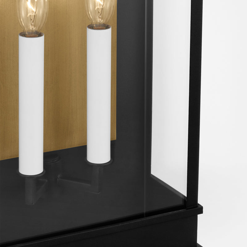 Two Light Outdoor Wall Sconce<br /><span style="color:#4AB0CE;">Entrega: 4-10 dias en USA</span><br /><span style="color:#4AB0CE;font-size:60%;">PREGUNTE POR ENTREGA EN PANAMA</span><br />Collection: Cupertino<br />Finish: Textured Black