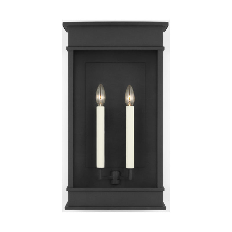 Two Light Outdoor Wall Sconce<br /><span style="color:#4AB0CE;">Entrega: 4-10 dias en USA</span><br /><span style="color:#4AB0CE;font-size:60%;">PREGUNTE POR ENTREGA EN PANAMA</span><br />Collection: Cupertino<br />Finish: Textured Black