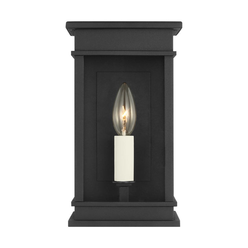 One Light Outdoor Wall Sconce<br /><span style="color:#4AB0CE;">Entrega: 4-10 dias en USA</span><br /><span style="color:#4AB0CE;font-size:60%;">PREGUNTE POR ENTREGA EN PANAMA</span><br />Collection: Cupertino<br />Finish: Textured Black