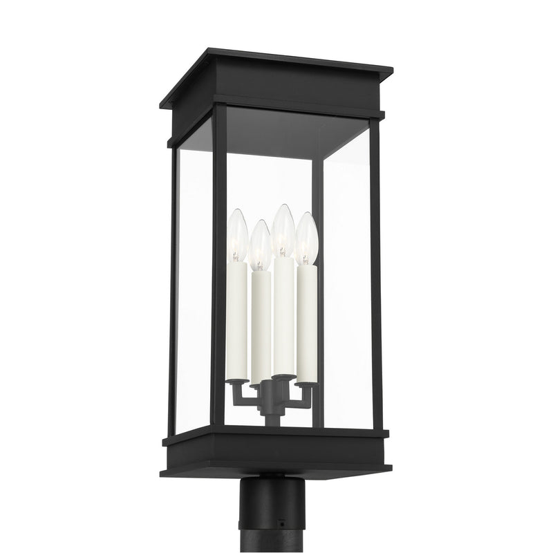Four Light Outdoor Post Lantern<br /><span style="color:#4AB0CE;">Entrega: 4-10 dias en USA</span><br /><span style="color:#4AB0CE;font-size:60%;">PREGUNTE POR ENTREGA EN PANAMA</span><br />Collection: Cupertino<br />Finish: Textured Black