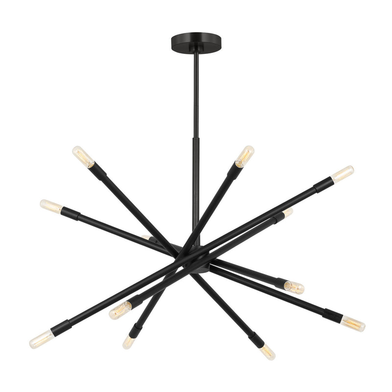 12 Light Chandelier<br /><span style="color:#4AB0CE;">Entrega: 4-10 dias en USA</span><br /><span style="color:#4AB0CE;font-size:60%;">PREGUNTE POR ENTREGA EN PANAMA</span><br />Collection: Eastyn<br />Finish: Midnight Black
