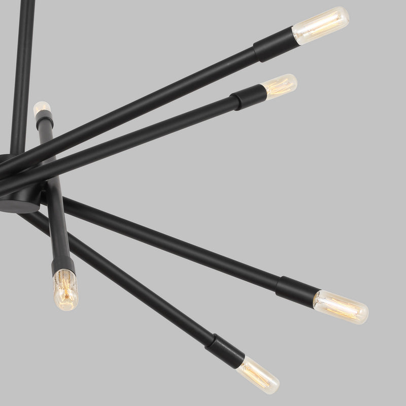 12 Light Chandelier<br /><span style="color:#4AB0CE;">Entrega: 4-10 dias en USA</span><br /><span style="color:#4AB0CE;font-size:60%;">PREGUNTE POR ENTREGA EN PANAMA</span><br />Collection: Eastyn<br />Finish: Midnight Black