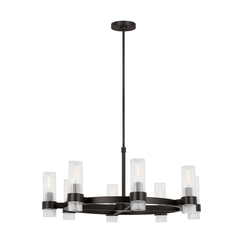 Eight Light Chandelier<br /><span style="color:#4AB0CE;">Entrega: 4-10 dias en USA</span><br /><span style="color:#4AB0CE;font-size:60%;">PREGUNTE POR ENTREGA EN PANAMA</span><br />Collection: Geneva<br />Finish: Aged Iron
