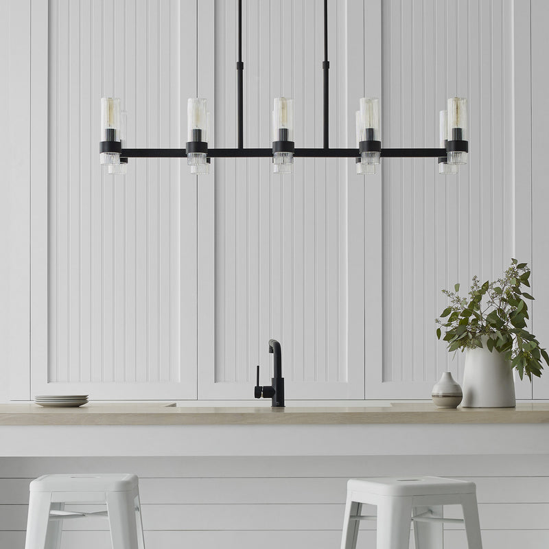 Ten Light Chandelier<br /><span style="color:#4AB0CE;">Entrega: 4-10 dias en USA</span><br /><span style="color:#4AB0CE;font-size:60%;">PREGUNTE POR ENTREGA EN PANAMA</span><br />Collection: Geneva<br />Finish: Aged Iron