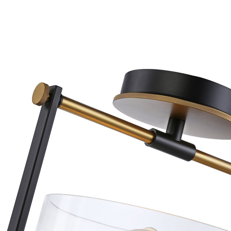 Artcraft Canada - AC11743BB - One Light Semi-Flush Mount - Cheshire - Black & Brass