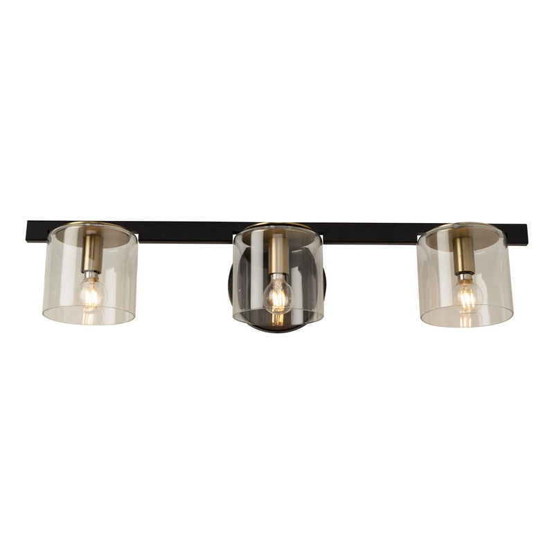 Artcraft Canada - AC11823BB - Three Light Vanity - Salinas - Black and Brass