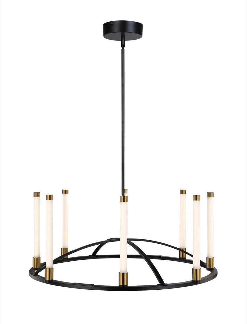 LED Chandelier<br /><span style="color:#4AB0CE;">Entrega: 4-10 dias en USA</span><br /><span style="color:#4AB0CE;font-size:60%;">PREGUNTE POR ENTREGA EN PANAMA</span><br />Collection: Infiniti<br />Finish: Matte Black & Brass