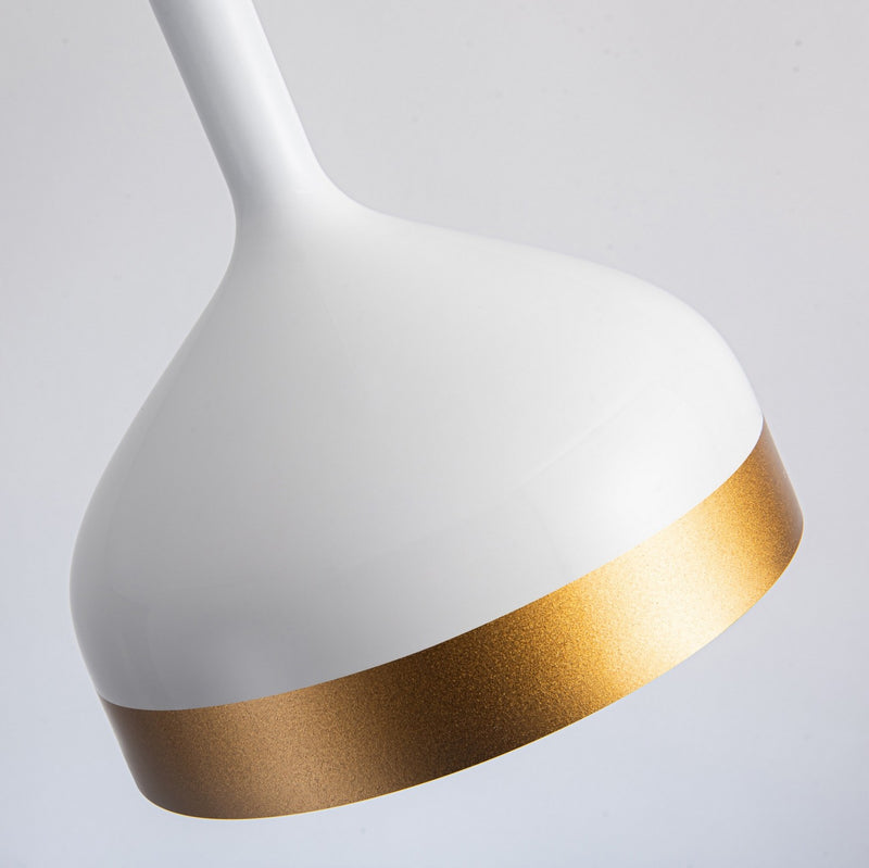 Artcraft Canada - SC13351WH - One Light Pendant - Dash - White & Gold