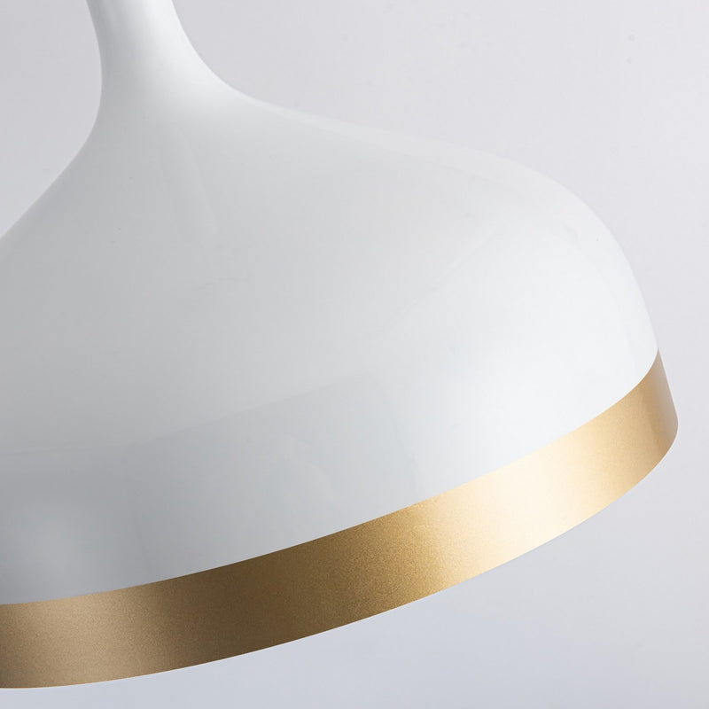 Artcraft Canada - SC13350WH - One Light Pendant - Dash - White & Gold