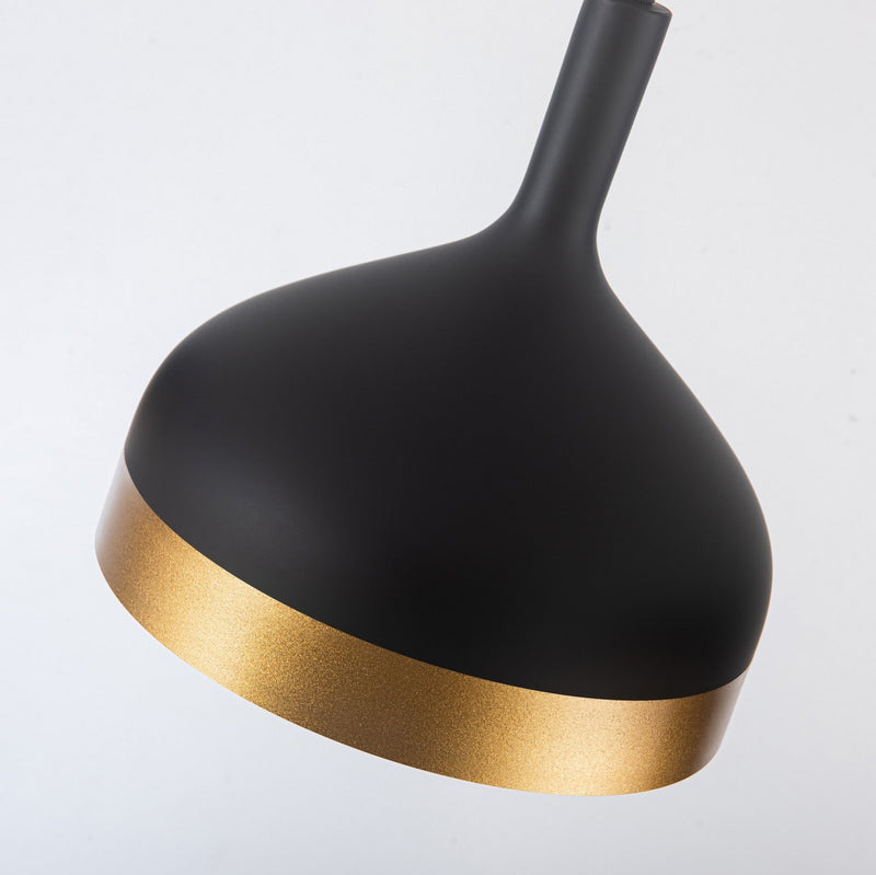 Artcraft Canada - SC13354BK - Four Light Island Pendant - Dash - Black & Gold