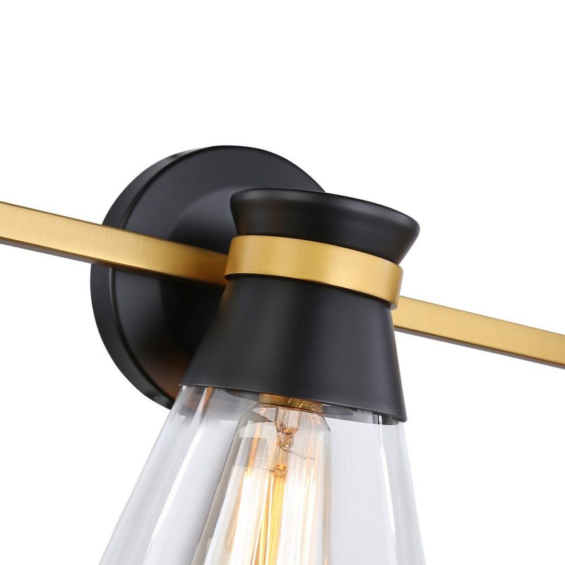 Artcraft Canada - AC11803BB - Three Light Vanity - Kanata - Black & Brushed Brass