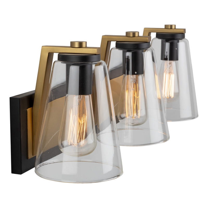 One Light Wall Sconce<br /><span style="color:#4AB0CE;">Entrega: 4-10 dias en USA</span><br /><span style="color:#4AB0CE;font-size:60%;">PREGUNTE POR ENTREGA EN PANAMA</span><br />Collection: Treviso<br />Finish: Black & Brass