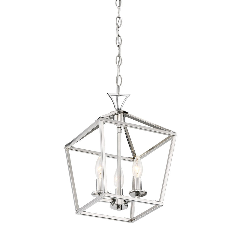 Three Light Pendant<br /><span style="color:#4AB0CE;">Entrega: 4-10 dias en USA</span><br /><span style="color:#4AB0CE;font-size:60%;">PREGUNTE POR ENTREGA EN PANAMA</span><br />Collection: Townsend<br />Finish: Polished Nickel