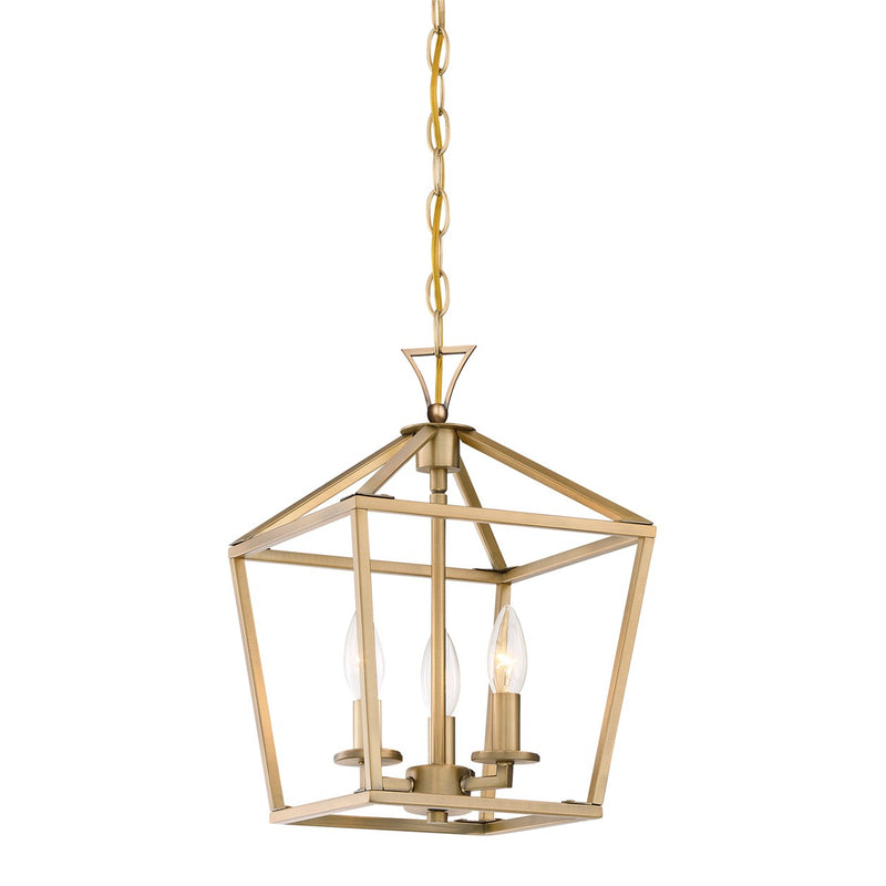 Three Light Pendant<br /><span style="color:#4AB0CE;">Entrega: 4-10 dias en USA</span><br /><span style="color:#4AB0CE;font-size:60%;">PREGUNTE POR ENTREGA EN PANAMA</span><br />Collection: Townsend<br />Finish: Warm Brass