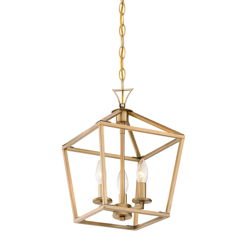 Three Light Pendant<br /><span style="color:#4AB0CE;">Entrega: 4-10 dias en USA</span><br /><span style="color:#4AB0CE;font-size:60%;">PREGUNTE POR ENTREGA EN PANAMA</span><br />Collection: Townsend<br />Finish: Warm Brass