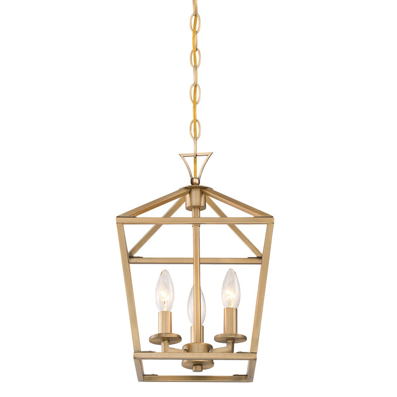 Savoy House - 3-420-3-322 - Three Light Pendant - Townsend - Warm Brass