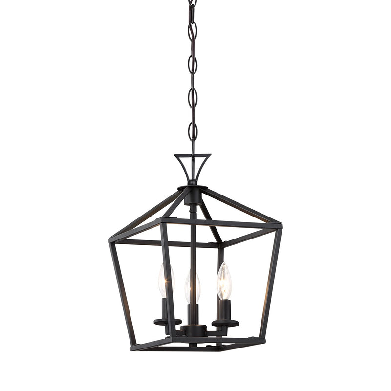 Three Light Pendant<br /><span style="color:#4AB0CE;">Entrega: 4-10 dias en USA</span><br /><span style="color:#4AB0CE;font-size:60%;">PREGUNTE POR ENTREGA EN PANAMA</span><br />Collection: Townsend<br />Finish: Matte Black