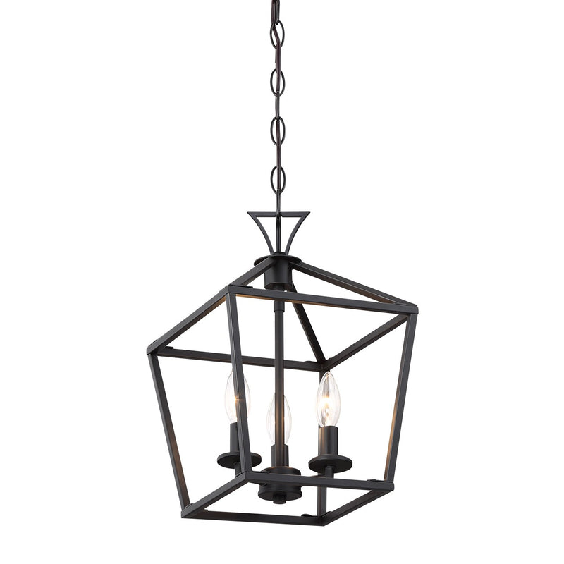 Three Light Pendant<br /><span style="color:#4AB0CE;">Entrega: 4-10 dias en USA</span><br /><span style="color:#4AB0CE;font-size:60%;">PREGUNTE POR ENTREGA EN PANAMA</span><br />Collection: Townsend<br />Finish: Matte Black