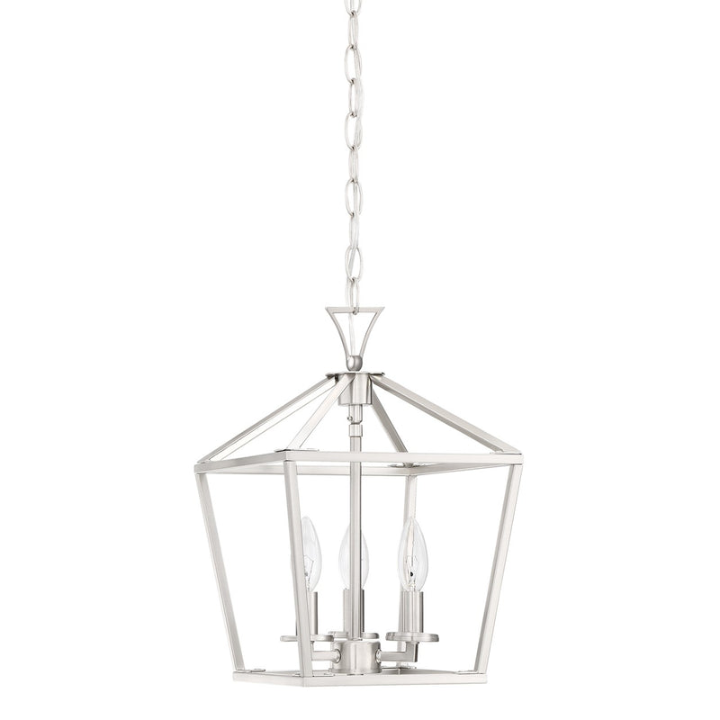 Three Light Pendant<br /><span style="color:#4AB0CE;">Entrega: 4-10 dias en USA</span><br /><span style="color:#4AB0CE;font-size:60%;">PREGUNTE POR ENTREGA EN PANAMA</span><br />Collection: Townsend<br />Finish: Satin Nickel