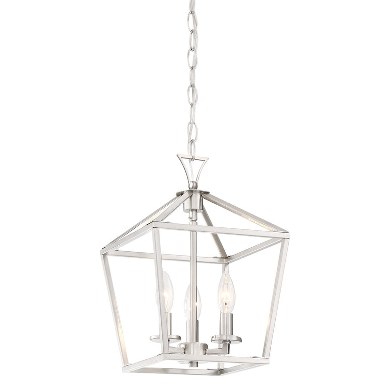 Three Light Pendant<br /><span style="color:#4AB0CE;">Entrega: 4-10 dias en USA</span><br /><span style="color:#4AB0CE;font-size:60%;">PREGUNTE POR ENTREGA EN PANAMA</span><br />Collection: Townsend<br />Finish: Satin Nickel