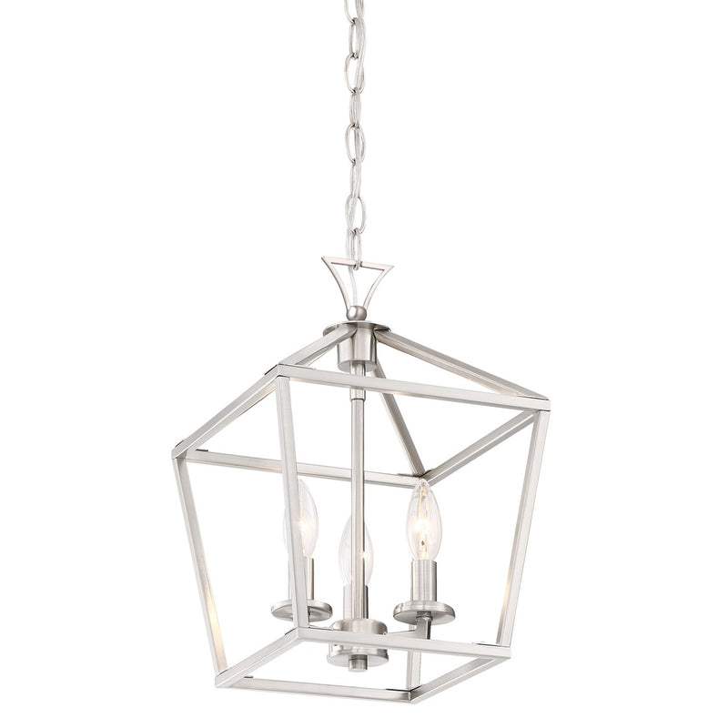 Three Light Pendant<br /><span style="color:#4AB0CE;">Entrega: 4-10 dias en USA</span><br /><span style="color:#4AB0CE;font-size:60%;">PREGUNTE POR ENTREGA EN PANAMA</span><br />Collection: Townsend<br />Finish: Satin Nickel