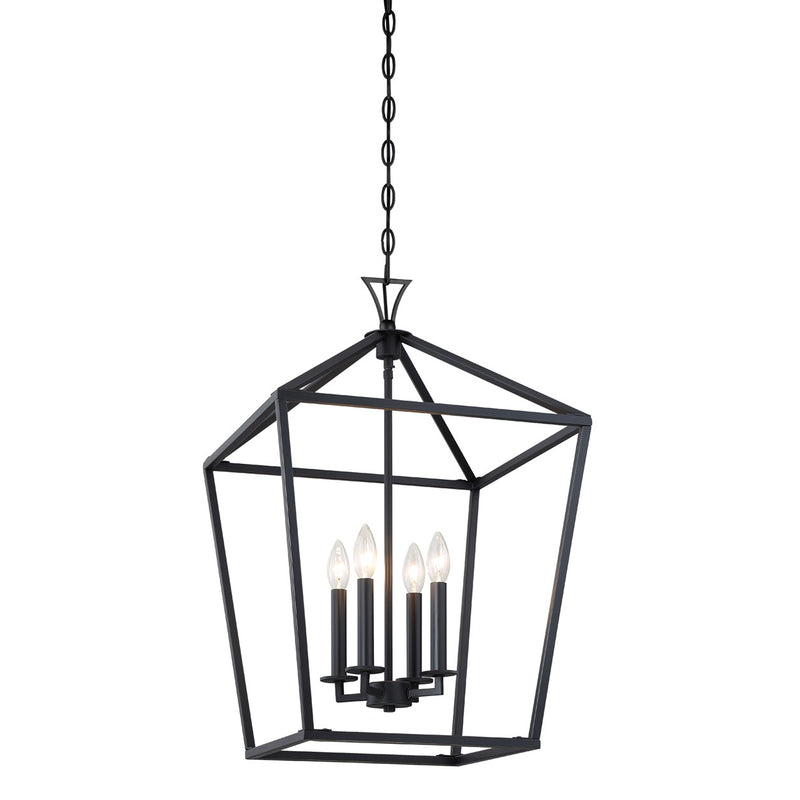 Four Light Pendant<br /><span style="color:#4AB0CE;">Entrega: 4-10 dias en USA</span><br /><span style="color:#4AB0CE;font-size:60%;">PREGUNTE POR ENTREGA EN PANAMA</span><br />Collection: Townsend<br />Finish: Matte Black