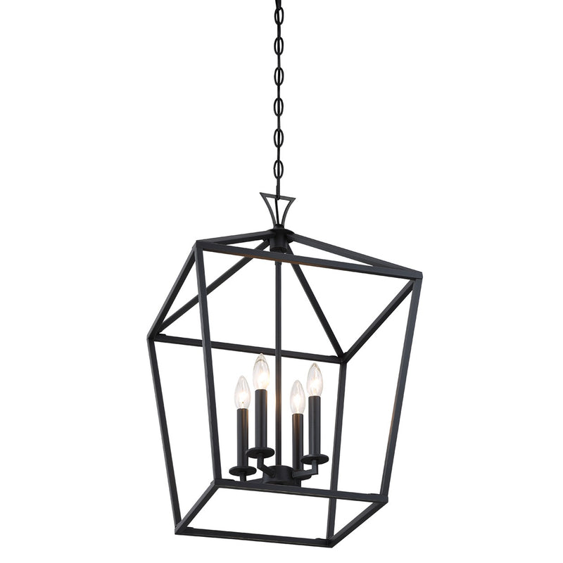 Four Light Pendant<br /><span style="color:#4AB0CE;">Entrega: 4-10 dias en USA</span><br /><span style="color:#4AB0CE;font-size:60%;">PREGUNTE POR ENTREGA EN PANAMA</span><br />Collection: Townsend<br />Finish: Matte Black