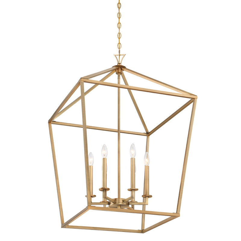 Six Light Pendant<br /><span style="color:#4AB0CE;">Entrega: 4-10 dias en USA</span><br /><span style="color:#4AB0CE;font-size:60%;">PREGUNTE POR ENTREGA EN PANAMA</span><br />Collection: Townsend<br />Finish: Warm Brass