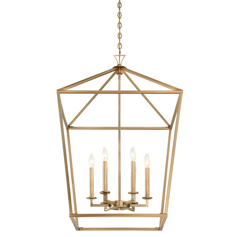 Savoy House - 3-422-6-322 - Six Light Pendant - Townsend - Warm Brass