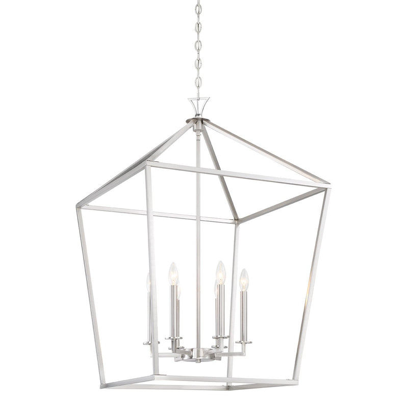 Six Light Pendant<br /><span style="color:#4AB0CE;">Entrega: 4-10 dias en USA</span><br /><span style="color:#4AB0CE;font-size:60%;">PREGUNTE POR ENTREGA EN PANAMA</span><br />Collection: Townsend<br />Finish: Satin Nickel