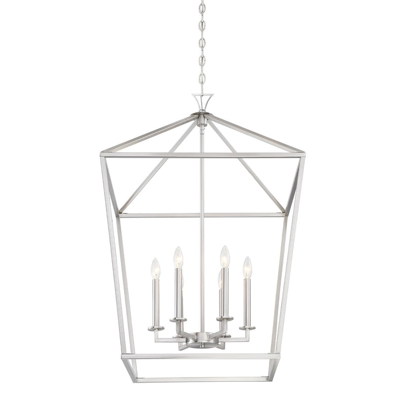 Savoy House - 3-422-6-SN - Six Light Pendant - Townsend - Satin Nickel