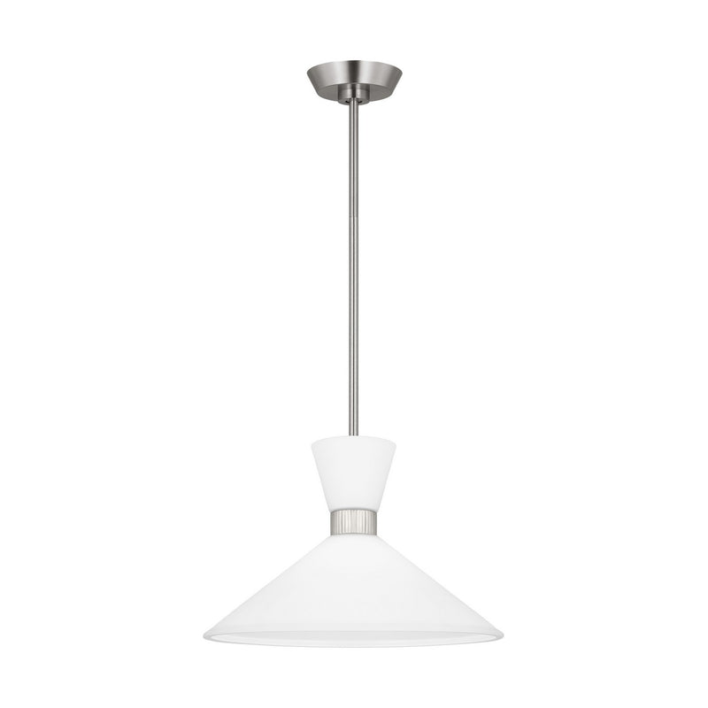 One Light Pendant<br /><span style="color:#4AB0CE;">Entrega: 4-10 dias en USA</span><br /><span style="color:#4AB0CE;font-size:60%;">PREGUNTE POR ENTREGA EN PANAMA</span><br />Collection: Belcarra<br />Finish: Brushed Steel