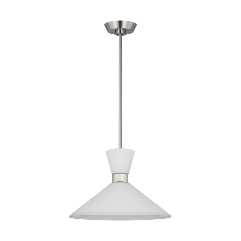 Visual Comfort Studio - DJP1091BS - One Light Pendant - Belcarra - Brushed Steel