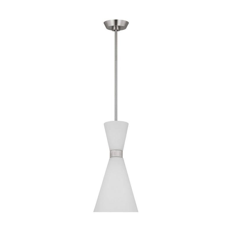One Light Pendant<br /><span style="color:#4AB0CE;">Entrega: 4-10 dias en USA</span><br /><span style="color:#4AB0CE;font-size:60%;">PREGUNTE POR ENTREGA EN PANAMA</span><br />Collection: Belcarra<br />Finish: Brushed Steel