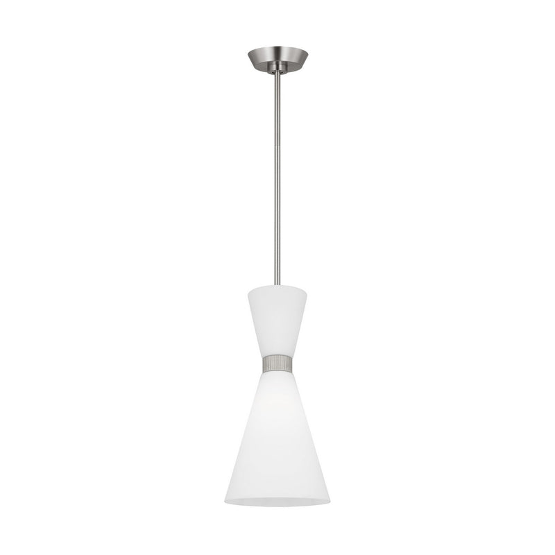 One Light Pendant<br /><span style="color:#4AB0CE;">Entrega: 4-10 dias en USA</span><br /><span style="color:#4AB0CE;font-size:60%;">PREGUNTE POR ENTREGA EN PANAMA</span><br />Collection: Belcarra<br />Finish: Brushed Steel