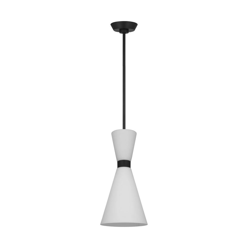 Visual Comfort Studio - DJP1101MBK - One Light Pendant - Belcarra - Midnight Black