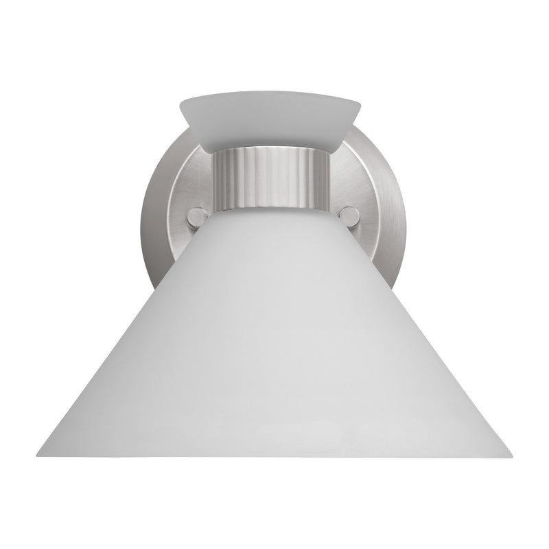 One Light Wall Sconce<br /><span style="color:#4AB0CE;">Entrega: 4-10 dias en USA</span><br /><span style="color:#4AB0CE;font-size:60%;">PREGUNTE POR ENTREGA EN PANAMA</span><br />Collection: Belcarra<br />Finish: Brushed Steel