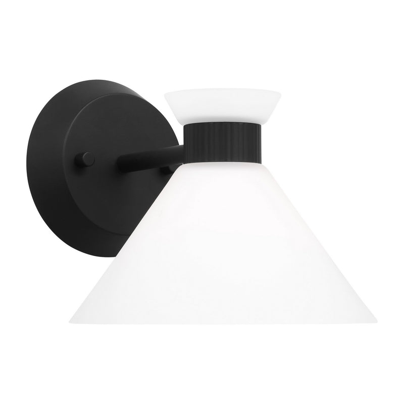 One Light Wall Sconce<br /><span style="color:#4AB0CE;">Entrega: 4-10 dias en USA</span><br /><span style="color:#4AB0CE;font-size:60%;">PREGUNTE POR ENTREGA EN PANAMA</span><br />Collection: Belcarra<br />Finish: Midnight Black