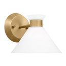 One Light Wall Sconce<br /><span style="color:#4AB0CE;">Entrega: 4-10 dias en USA</span><br /><span style="color:#4AB0CE;font-size:60%;">PREGUNTE POR ENTREGA EN PANAMA</span><br />Collection: Belcarra<br />Finish: Satin Brass